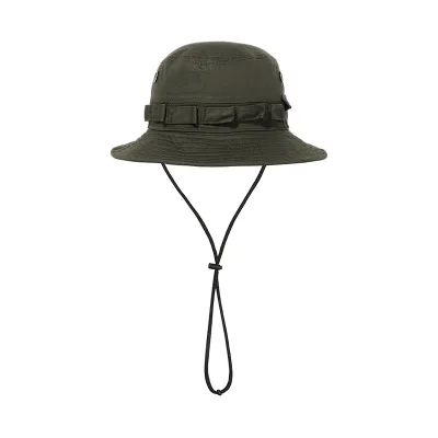 Fashion Casual Solid Color Big Head Circumference Breathable Drawstring Outdoor Sunscreen Bucket Cap