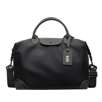 Women Fashion Casual Solid Color Large Capacity Portable Travel Handbag