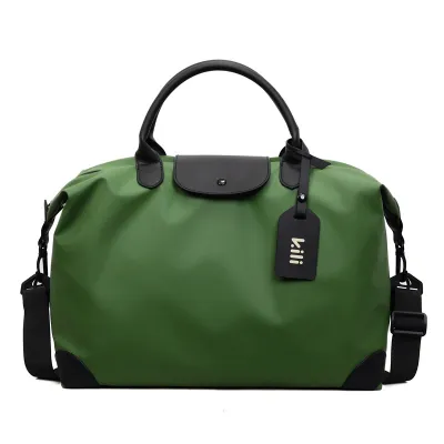 Women Fashion Casual Solid Color Large Capacity Portable Travel Handbag