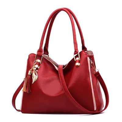 Women Fashion Casual Soft Leather Large Capacity Handbag