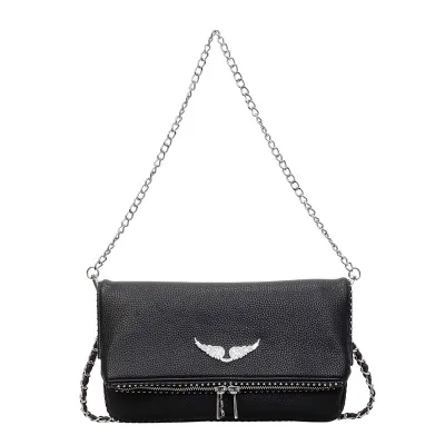 Women Fashion Casual Retro Solid Color Small Square Chain Shoulder Bag