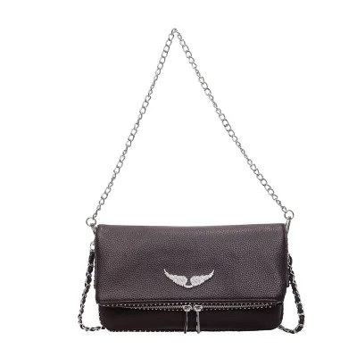 Women Fashion Casual Retro Solid Color Small Square Chain Shoulder Bag