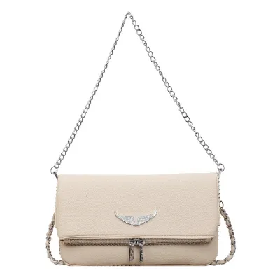 Women Fashion Casual Retro Solid Color Small Square Chain Shoulder Bag