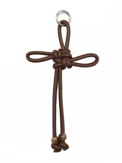 Women Fashion Solid Color Hand-Woven Ruyi Knot Keychain