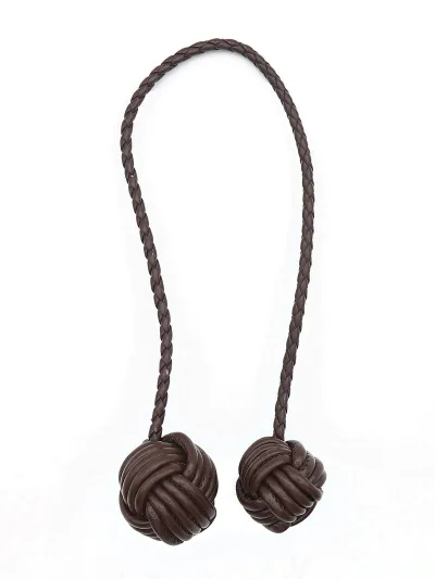 Women Fashion Solid Color Woven Knot Bag Pendant Keychain