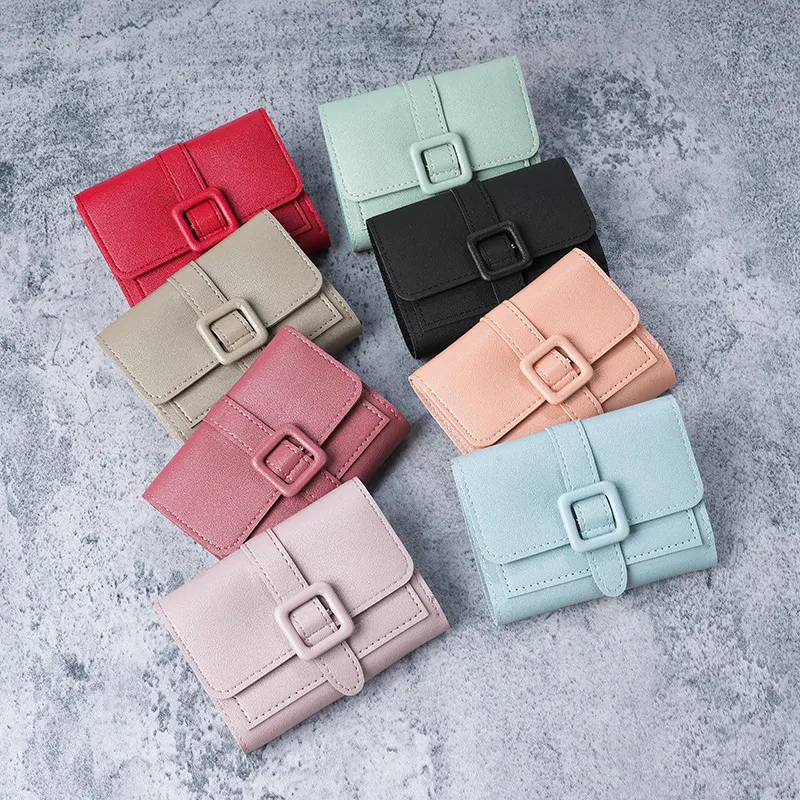 Women'S Fashion Simple Solid Color Short Wallet