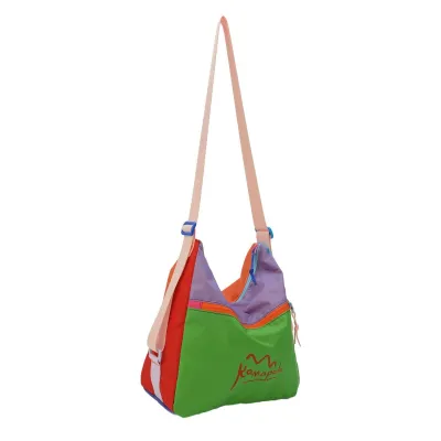 Kids Girls Fashion Casual Dopamine Contrast Color Water-Repellent Crossbody Bag