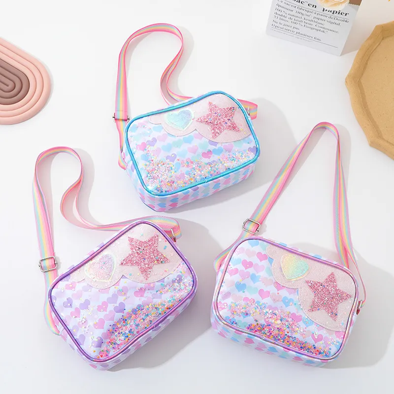 Kids Girls' Fashion Cute Shining Stars Crossbody Bag