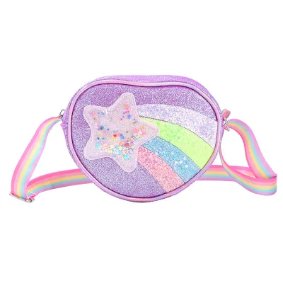 Kids Girls Fashion Cute Love Glitter Shoulder Bag
