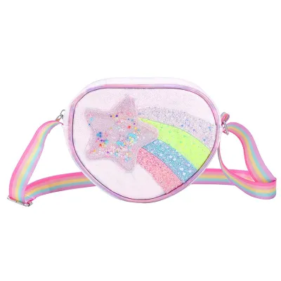 Kids Girls Fashion Cute Love Glitter Shoulder Bag