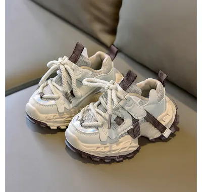 Kids Boys And Girls Fashion Spring And Autumn Mesh Breathable Sneakers