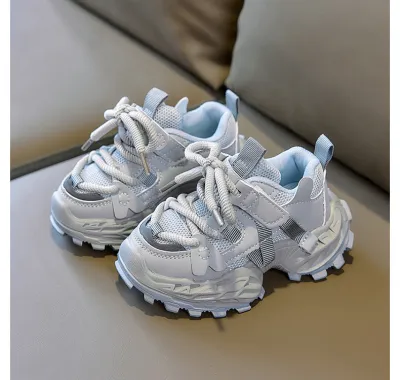 Kids Boys And Girls Fashion Spring And Autumn Mesh Breathable Sneakers