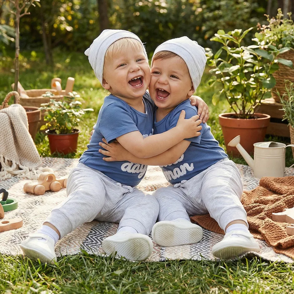 Kids Baby Boys Fashion Casual Summer Cotton Letter Embroidered Short-Sleeve Rompers Pants Hat Three-Piece Set
