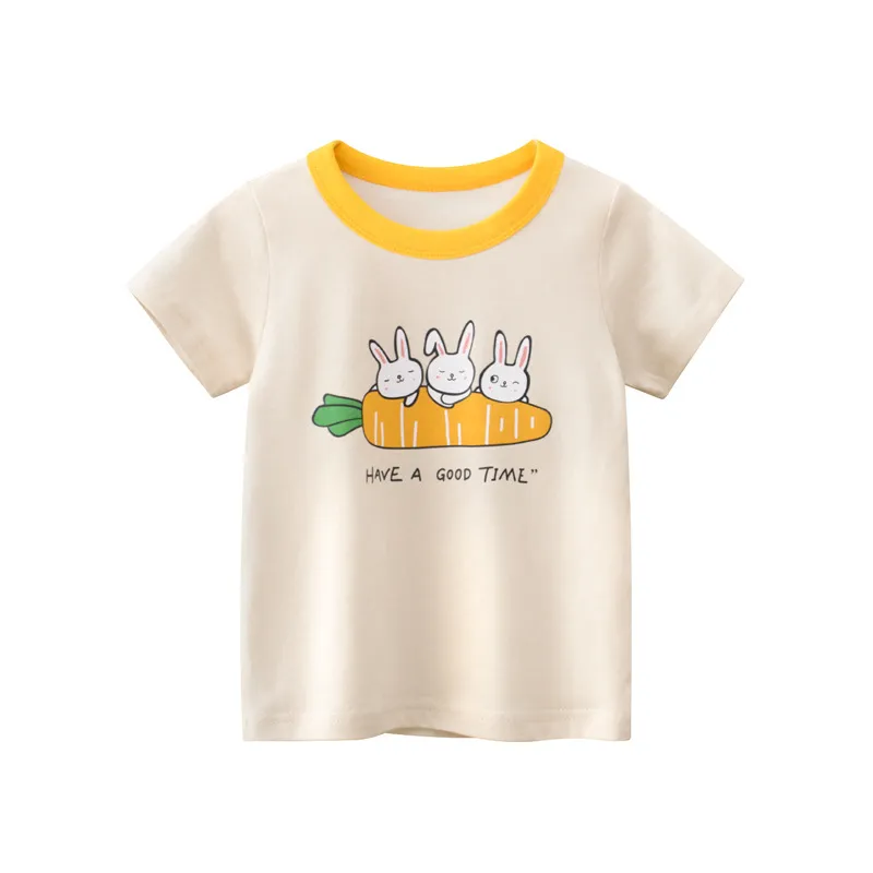 Kids Girls Fashion Casual Summer Printed Short Sleeve T-Shirt