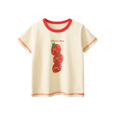 Kids Girls Fashion Summer Printed Short Sleeve T-Shirt