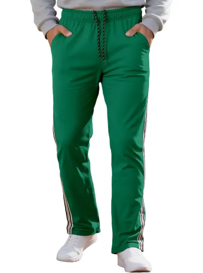 Men Fashion Casual Side Stripe Loose Straight Pants