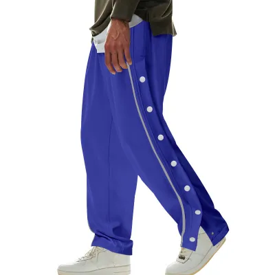 Men'S Fashion Casual Autumn And Winter Buckle Side Pants