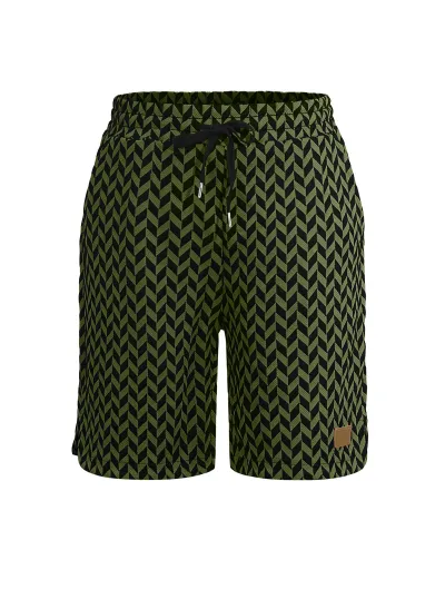 Men'S Fashion Casual Herringbone Jacquard Loose Breathable Shorts