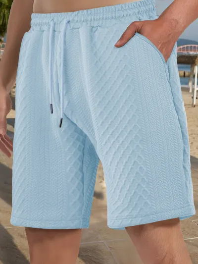 Men'S Fashion Casual Summer Solid Color Loose Shorts