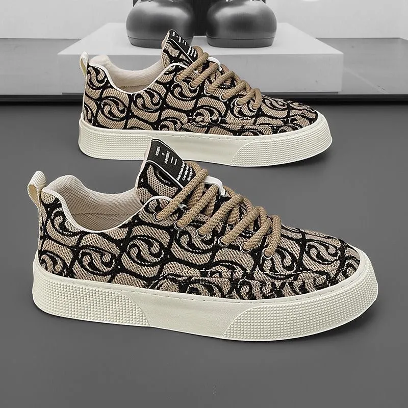Men'S Fashion Casual Summer Printed Breathable Canvas Sneakers