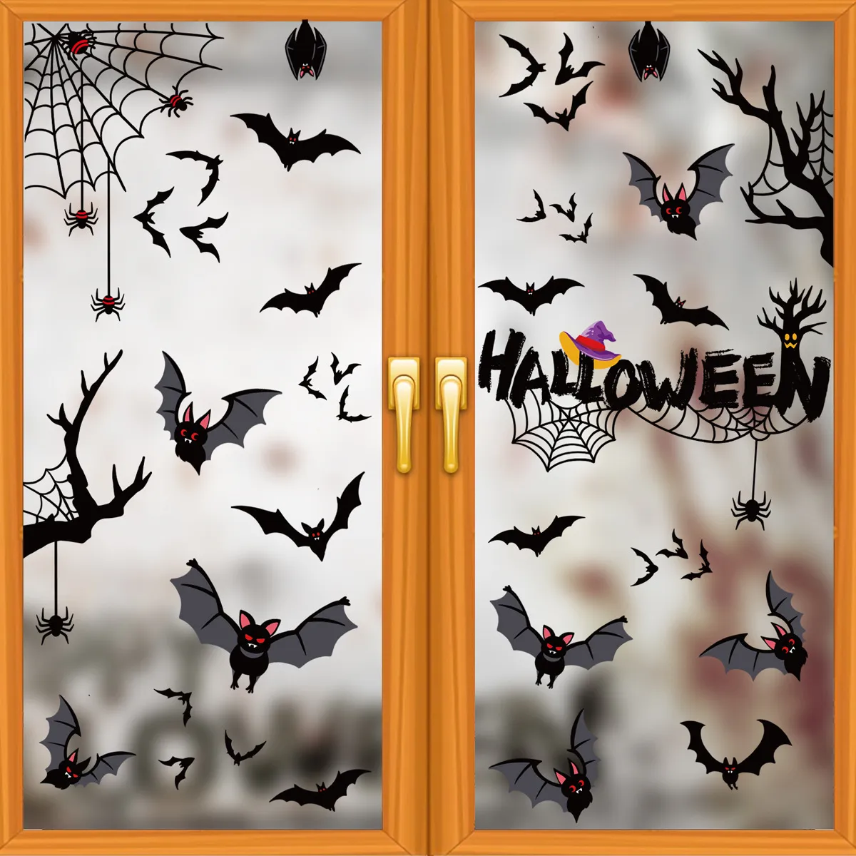 Halloween Spider Electrostatic Glass Stickers Decoration