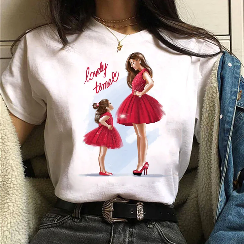 Women Fashion Casual Printed Short-Sleeve T-Shirt