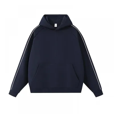 Men Fashion Casual Cotton Autumn Cotton 380gsm Long-Sleeve Loose Hoodies