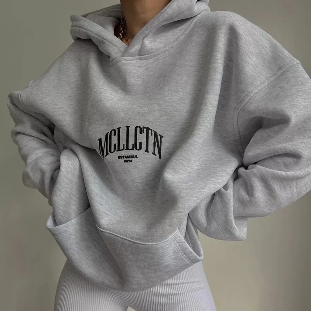 Women'S Fashion Casual Letter Print Long Sleeve Loose Hoodies