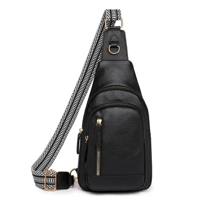 Women Fashion Casual Pu Soft Leather Chest Bag
