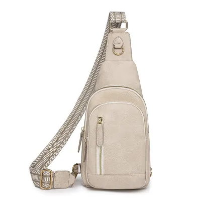 Women Fashion Casual Pu Soft Leather Chest Bag