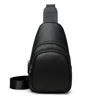 Women Fashion Casual Retro Solid Color Chest Bag