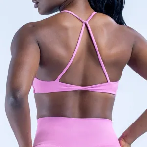Women Fashion Sexy Solid Color Cross Neck Sports Yoga Bra