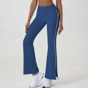Women Fashion Casual High Waist Tight Naked Yoga Split Pants