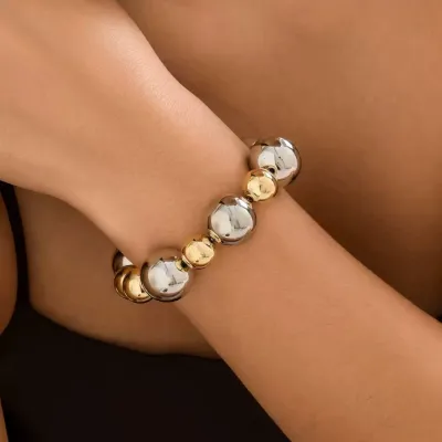Women Fashion Exaggerated Punk Color Contrast Bracelet