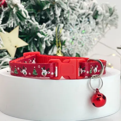 Christmas Pet Bell Collar