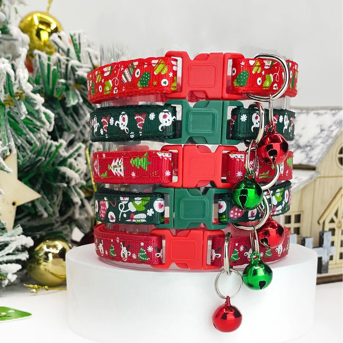 Christmas Pet Bell Collar