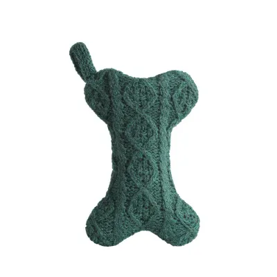Christmas Fashion Cute Solid Color Knitted Stocking Christmas Tree Decorations Gift Bag