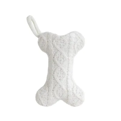 Christmas Fashion Cute Solid Color Knitted Stocking Christmas Tree Decorations Gift Bag