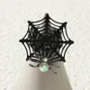 Black Spider Spider Web Ring 0854