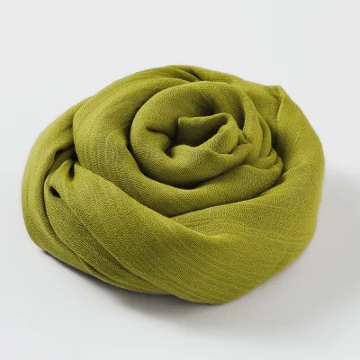 Women Fashion Casual Spring And Summer Solid Color Cotton And Linen Scarf