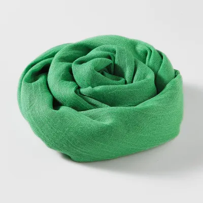 Women Fashion Casual Spring And Summer Solid Color Cotton And Linen Scarf