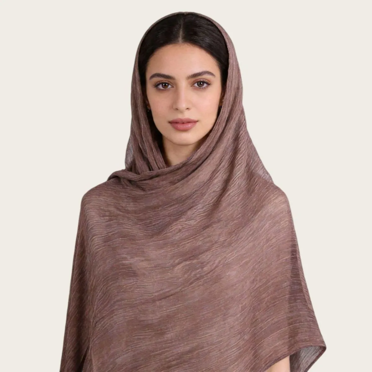 Women Fashion Casual Solid Color Pleated 100%Viscose Long Hijab Scarf