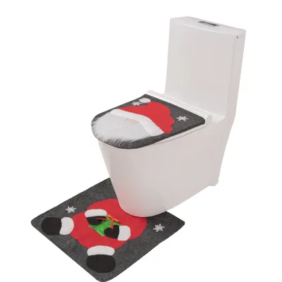 Christmas Creative Decoration Dwarf Faceless Toilet Layout Set