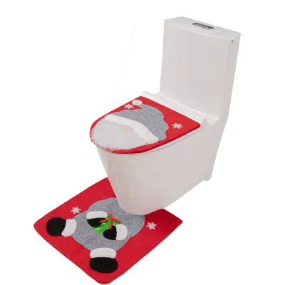Christmas Creative Decoration Dwarf Faceless Toilet Layout Set