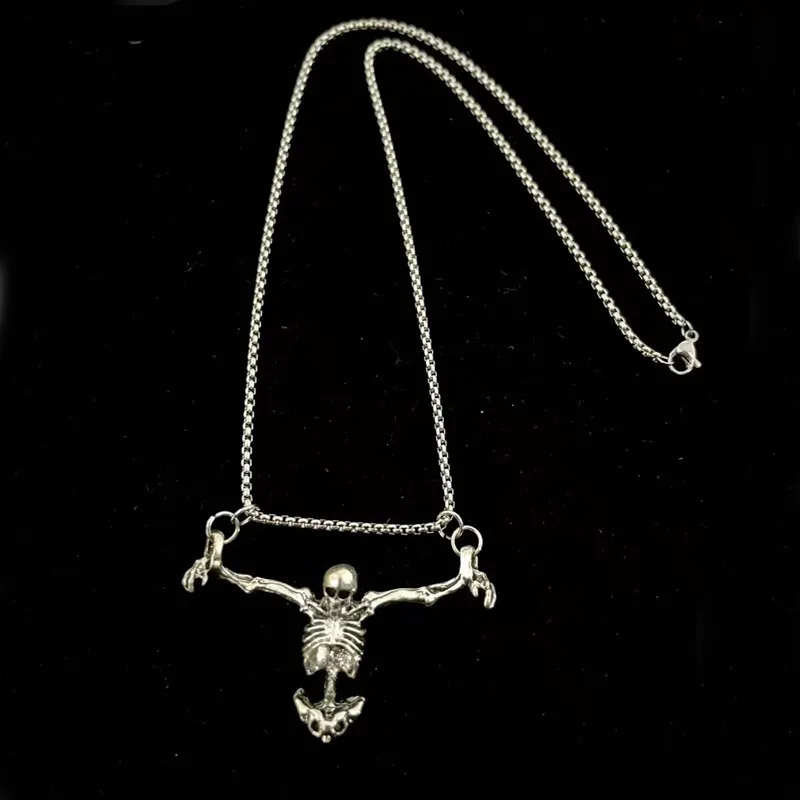 Halloween Punk Skull Pendant Necklace