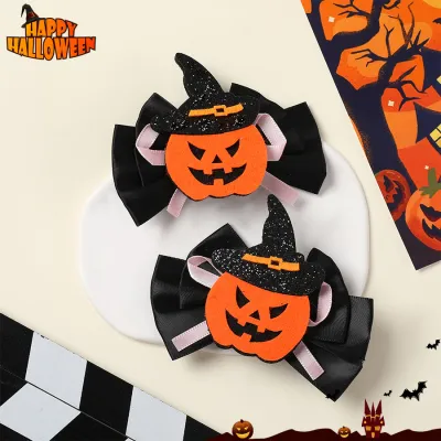 Halloween Women Fashion Cute Dark Style Funny Pumpkin Hair Accessories Hairpin