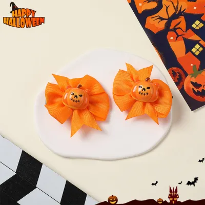 Halloween Women Fashion Cute Dark Style Funny Pumpkin Hair Accessories Hairpin