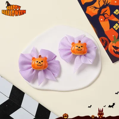 Halloween Women Fashion Cute Dark Style Funny Pumpkin Hair Accessories Hairpin