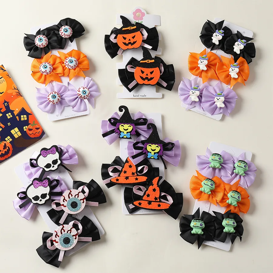 Halloween Women Fashion Cute Dark Style Funny Pumpkin Hair Accessories Hairpin