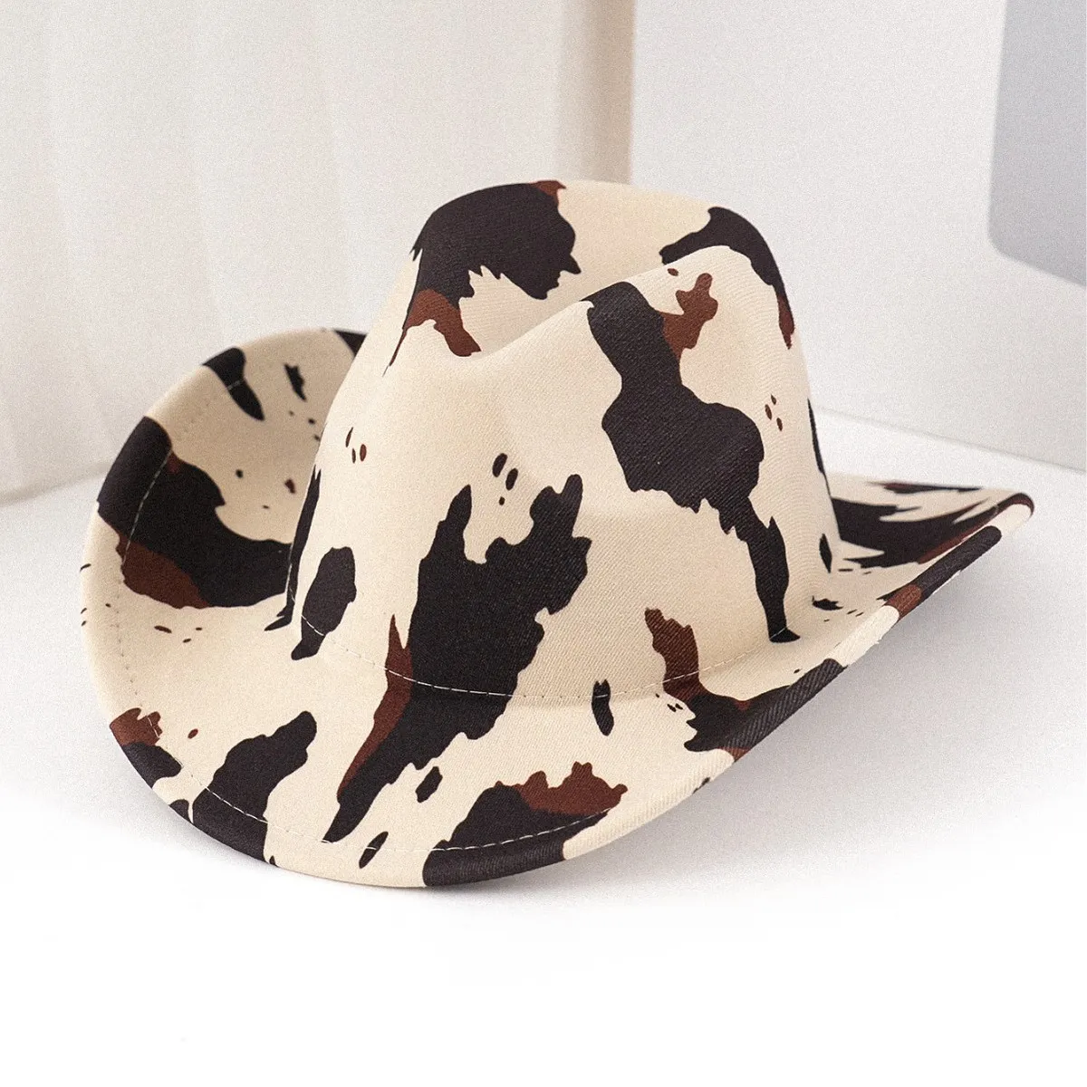Fashion Casual Leopard Western Cowboy Wide-Brimmed Hat